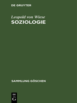 cover image of Soziologie